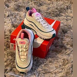 Nike Air Max 97(PS) size 13c White/Pink/Teal